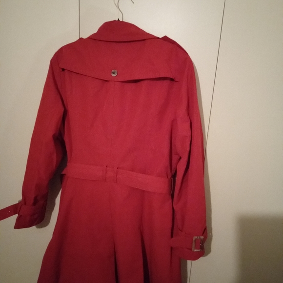Pendleton Knee Length Trench Coat Sizr Large Red - Picture 3 of 12